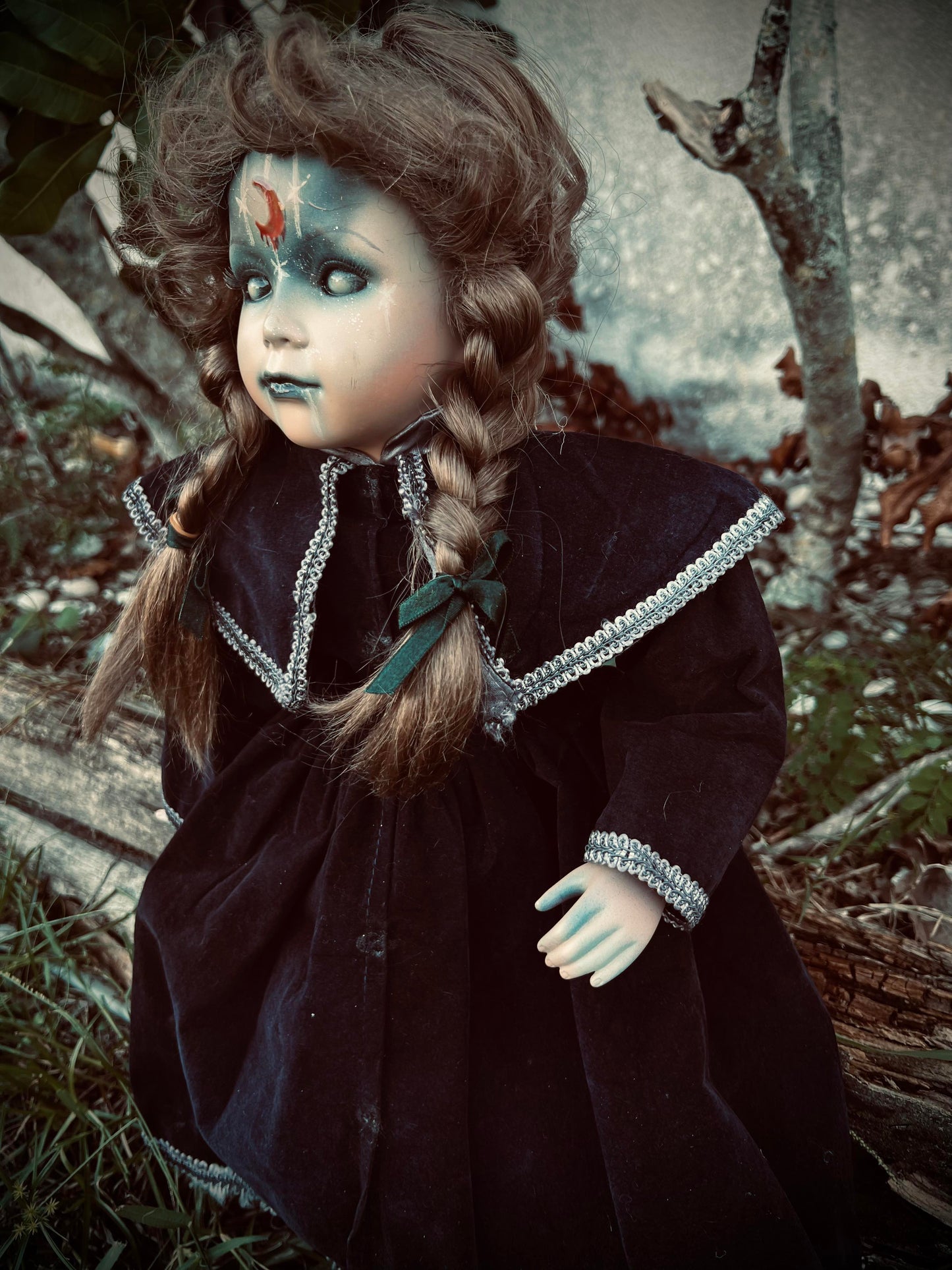 Meet Judith 19" Doll Porcelain Witchy Creepy Haunted Spirit Infected Scary Poltergeist Spooky Possessed Fall Gothic Positive Energy Coven