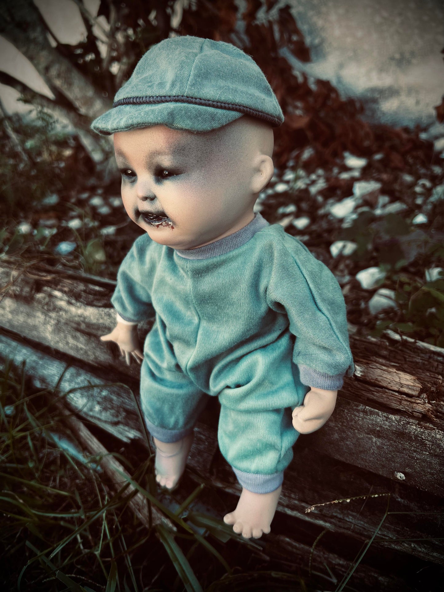 Meet Gus 12" Doll Porcelain Witchy Creepy Haunted Spirit Infected Undead Poltergeist Spooky Zombie Possessed Fall Gothic Positive Energy