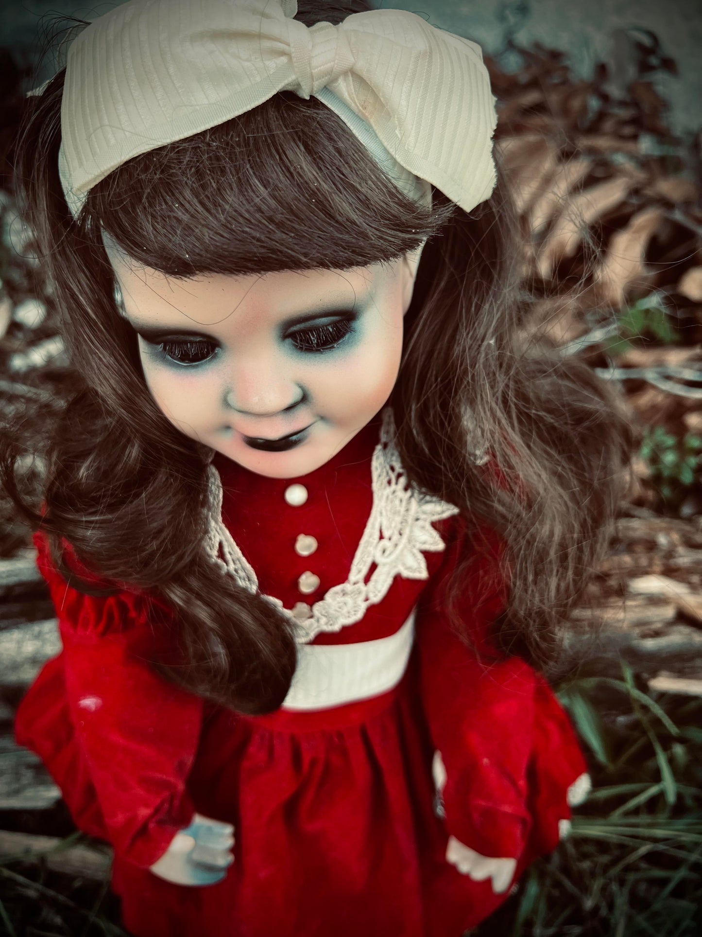 Meet Beatrice 20" Doll Porcelain Witchy Creepy Haunted Spirit Infected Scary Spooky Zombie Possessed Fall Gothic Positive Energy