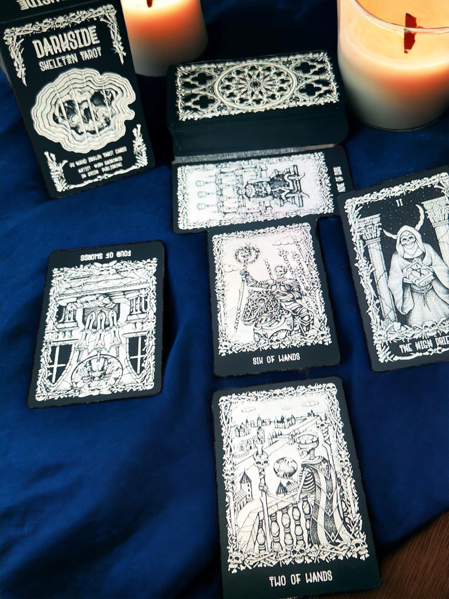 Skeleton Tarot 78 Hand Drawn Cards Deck Standard Edition Gift Idea Occult Wicca Spiritual Collectors