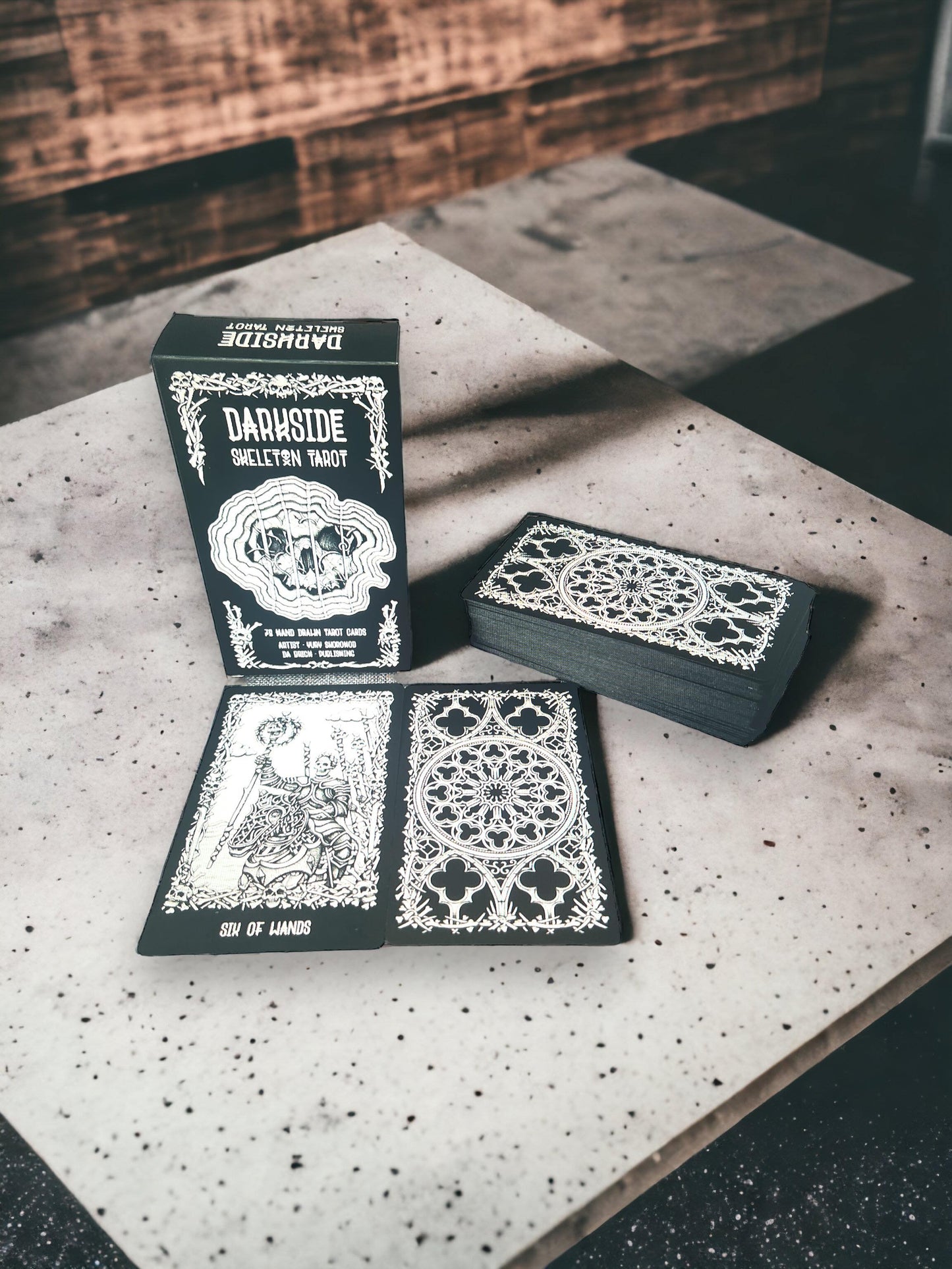 Skeleton Tarot 78 Hand Drawn Cards Deck Standard Edition Gift Idea Occult Wicca Spiritual Collectors