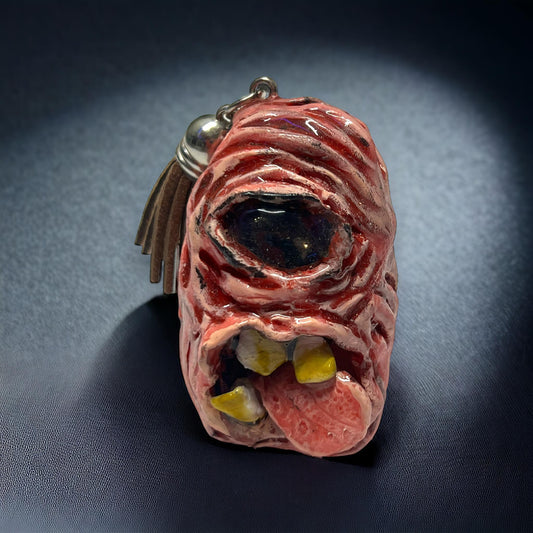 Meet Nobie 2.5 Clay Sculpture Keychain Curiosity, Oddity, Unique Gift Idea, Creepy, Unusual, Disturbing, Hand Crafted One Of A Kind