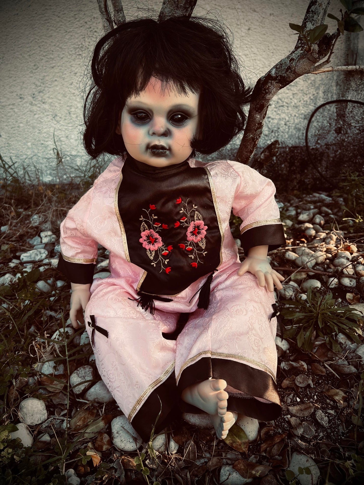 Meet Opal 26" Vinyl Baby Vessel Haunted Spirit Infected Zombie Doll Scary Poltergeist Spooky Hand Painted Gift Idea Positive Occult Witchy