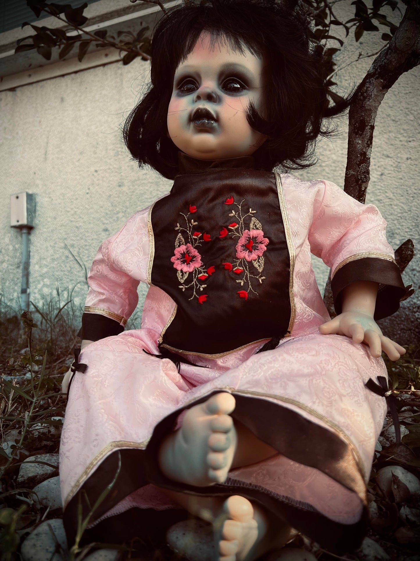 Meet Opal 26" Vinyl Baby Vessel Haunted Spirit Infected Zombie Doll Scary Poltergeist Spooky Hand Painted Gift Idea Positive Occult Witchy