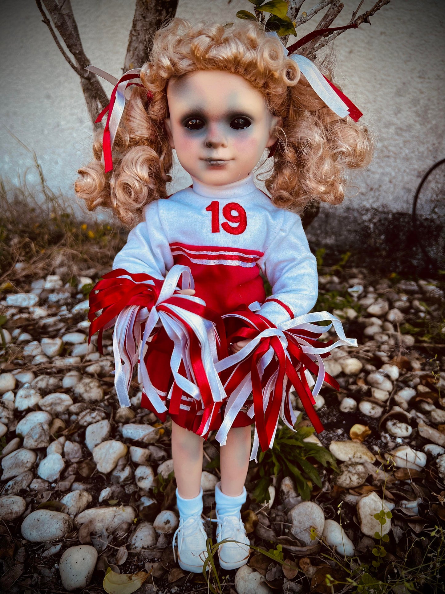 Meet Belinda 16" Doll Porcelain Witchy Creepy Haunted Spirit Infected Scary Spooky Zombie Possessed  Positive Energy Occult Cheerleader