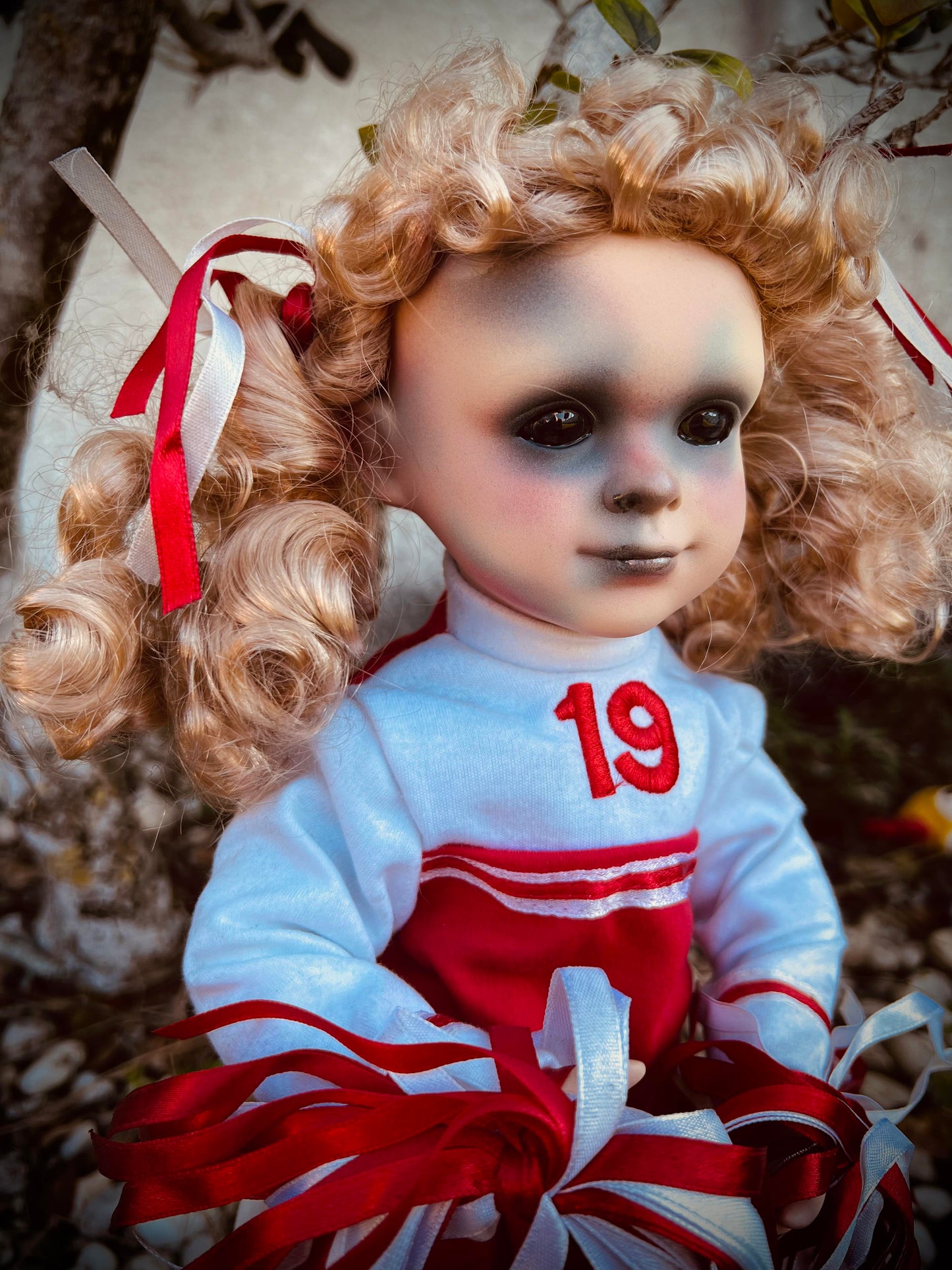 Meet Belinda 16" Doll Porcelain Witchy Creepy Haunted Spirit Infected Scary Spooky Zombie Possessed  Positive Energy Occult Cheerleader