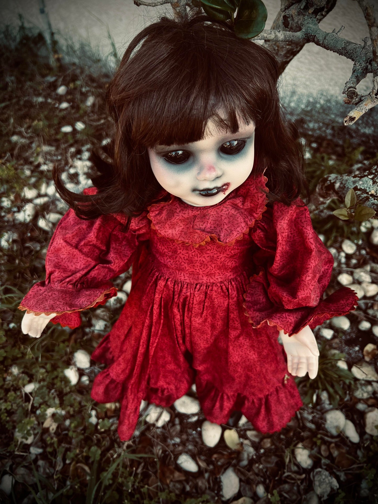 Meet Audrey 23" Doll Porcelain Witchy Creepy Haunted Spirit Infected Scary Spooky Zombie Possessed Gothic Positive Energy Occult Gift Idea