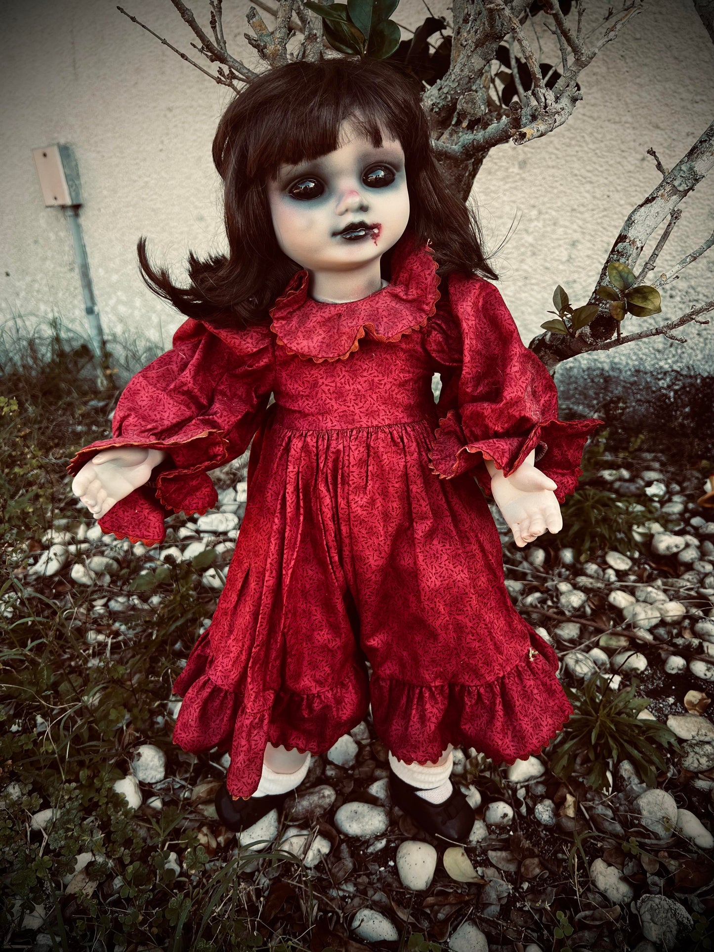 Meet Audrey 23" Doll Porcelain Witchy Creepy Haunted Spirit Infected Scary Spooky Zombie Possessed Gothic Positive Energy Occult Gift Idea