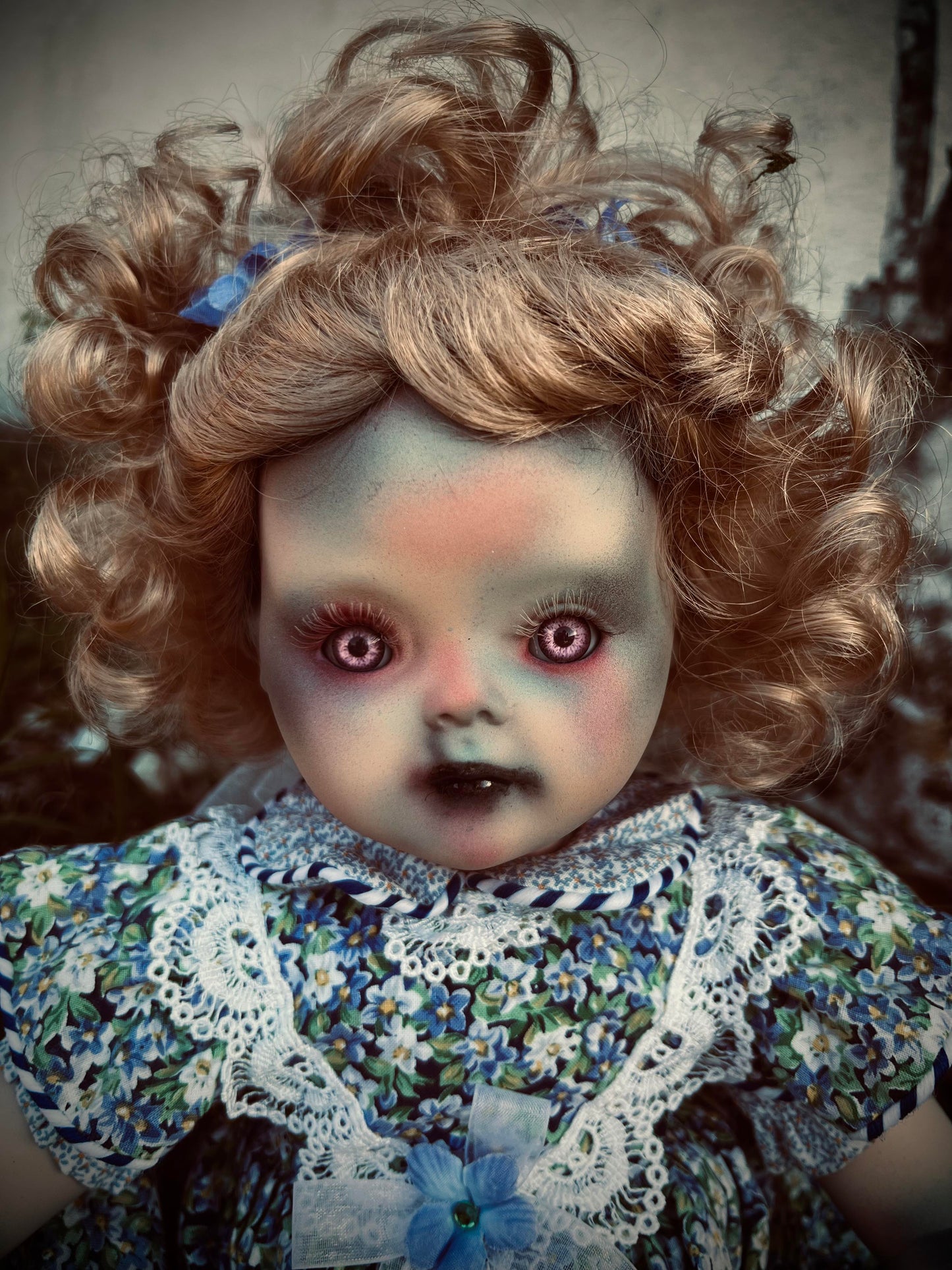 Meet Cherry 13" Doll Porcelain Witchy Creepy Haunted Spirit Infected Scary Spooky Zombie Possessed  Positive Energy Occult Gift Idea Vessel