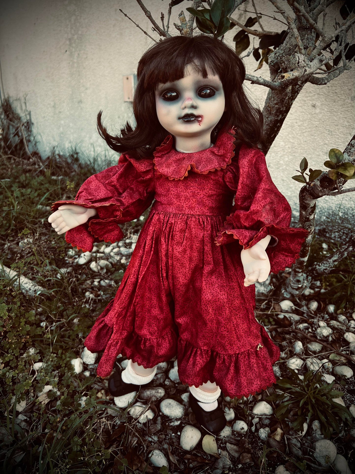 Meet Audrey 23" Doll Porcelain Witchy Creepy Haunted Spirit Infected Scary Spooky Zombie Possessed Gothic Positive Energy Occult Gift Idea