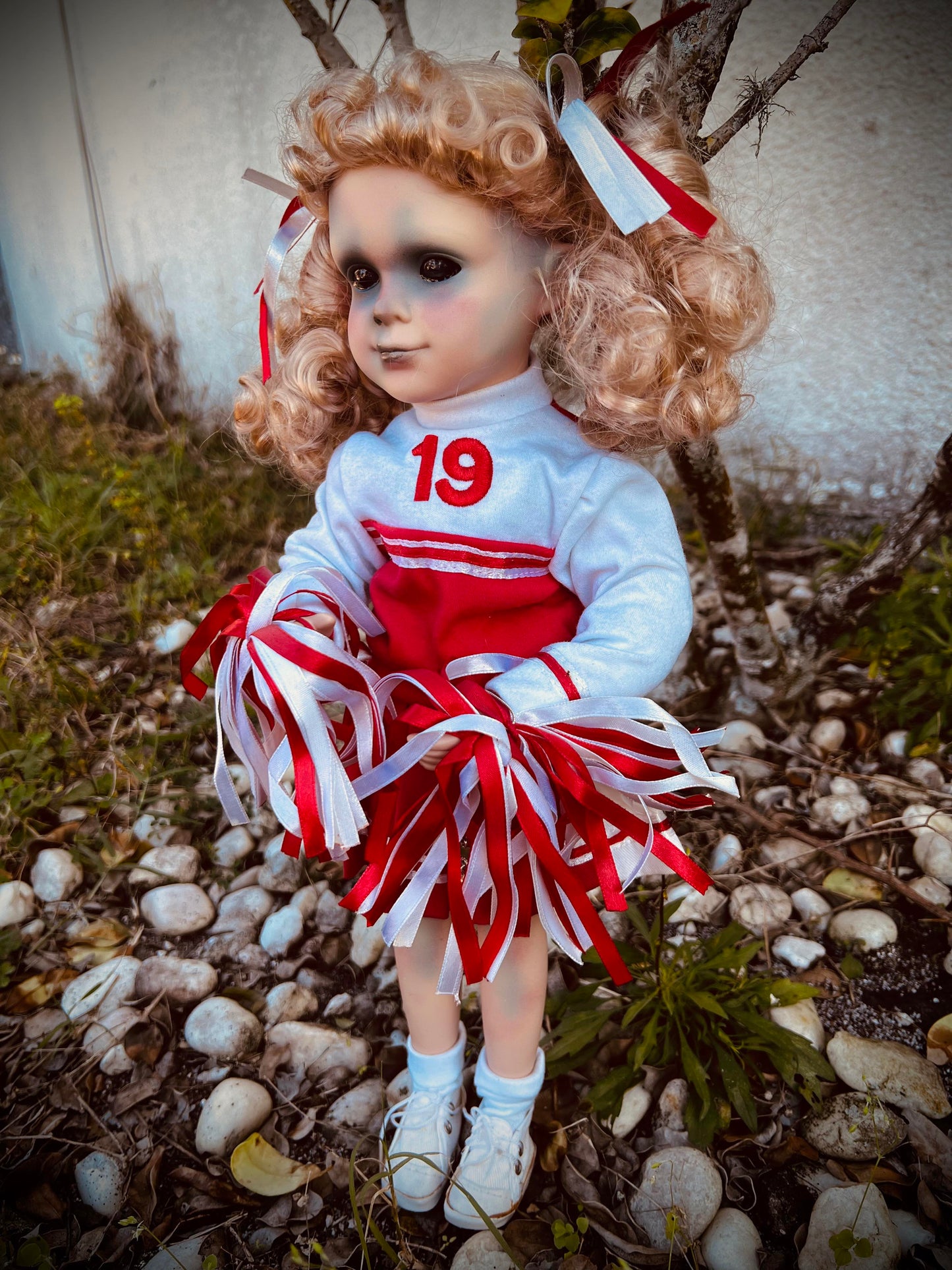 Meet Belinda 16" Doll Porcelain Witchy Creepy Haunted Spirit Infected Scary Spooky Zombie Possessed  Positive Energy Occult Cheerleader