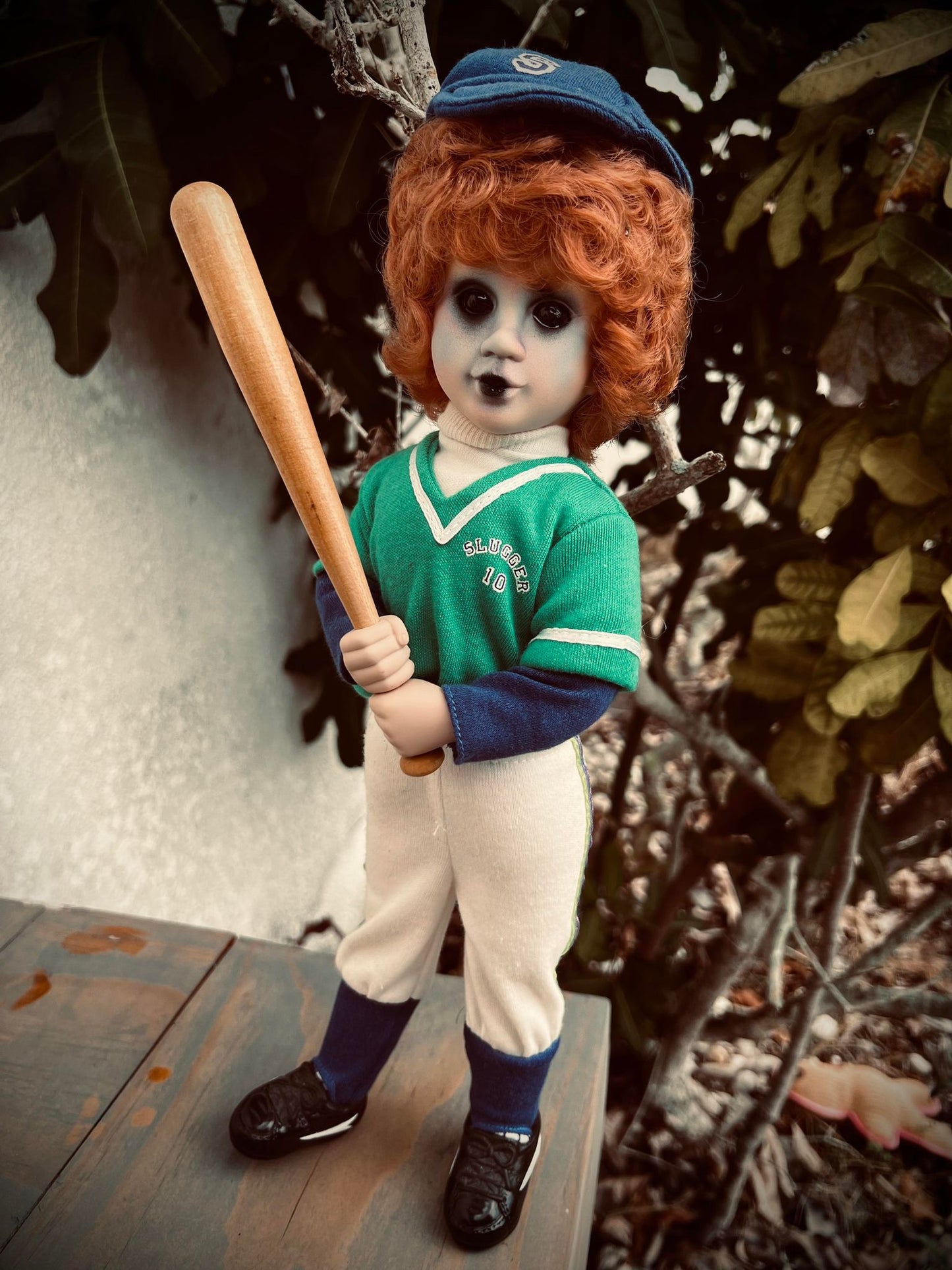 Meet Naomi 14" Doll Porcelain Zombie Undead Witchy Creepy Haunted Spirit Infected Scary Spooky Possessed Positive Oddity Gift Idea Baseball