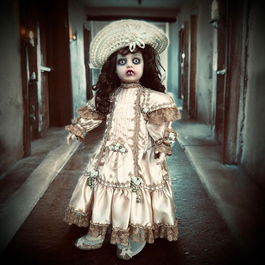 Meet Gianna 27" Large Vampire Doll Porcelain Witchy Creepy Haunted Spirit Infected Scary Spooky Possessed Positive Oddity Gift Idea