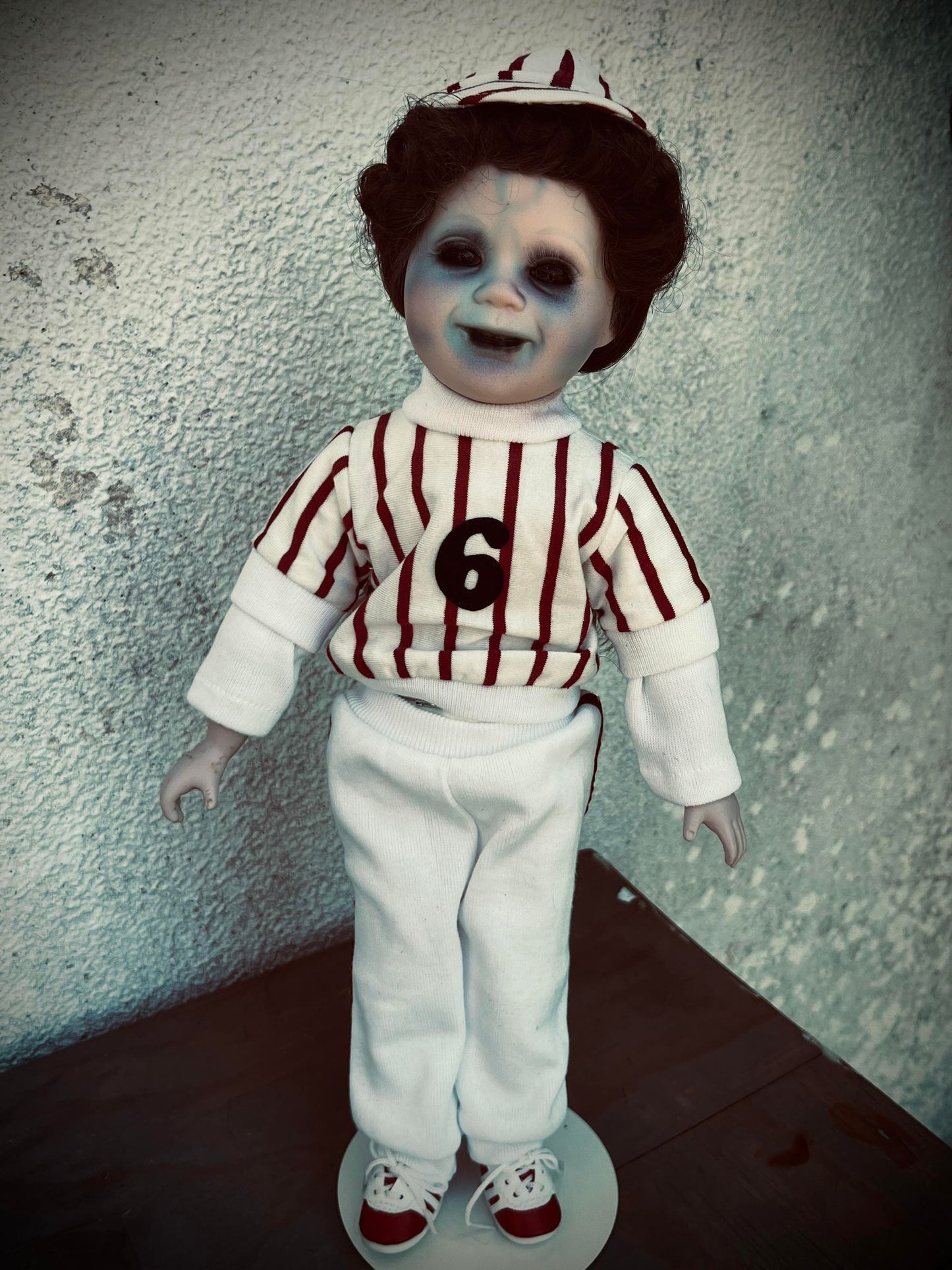 Meet Riley 16" Doll Porcelain Zombie Undead Witchy Creepy Haunted Spirit Infected Scary Spooky Possessed Positive Oddity Gift Idea Baseball