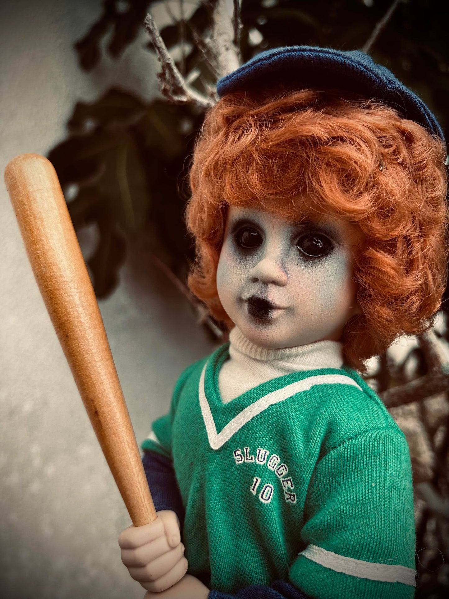 Meet Naomi 14" Doll Porcelain Zombie Undead Witchy Creepy Haunted Spirit Infected Scary Spooky Possessed Positive Oddity Gift Idea Baseball