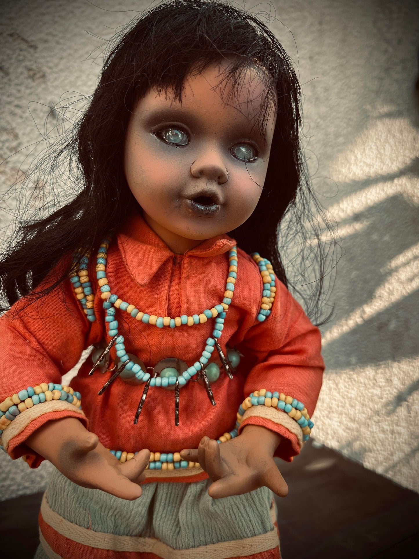 Meet Kimi 12" Doll Porcelain Witchy Creepy Haunted Spirit Infected Scary Poltergeist Spooky Native American Possessed Gothic Positive Gift