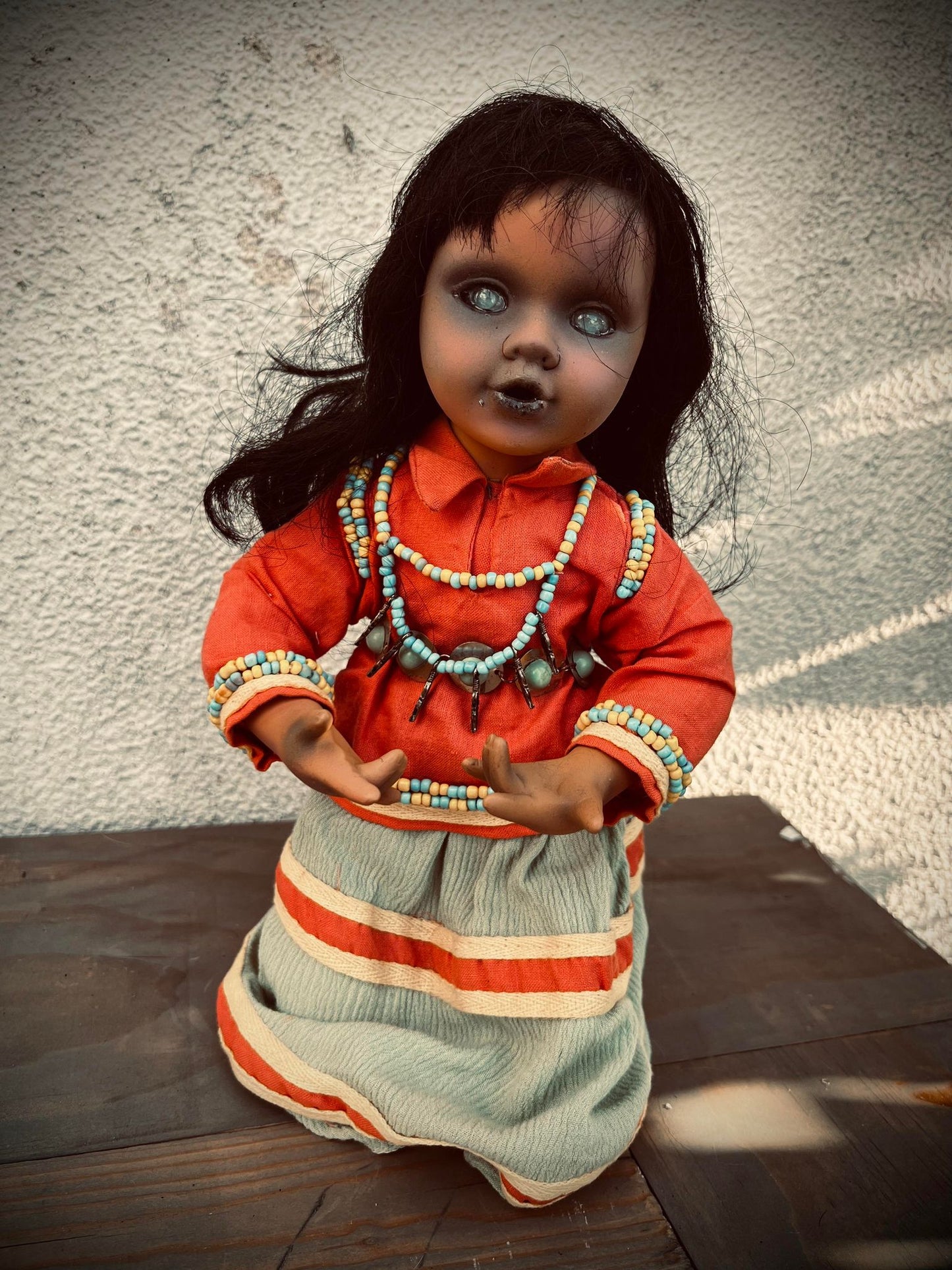 Meet Kimi 12" Doll Porcelain Witchy Creepy Haunted Spirit Infected Scary Poltergeist Spooky Native American Possessed Gothic Positive Gift