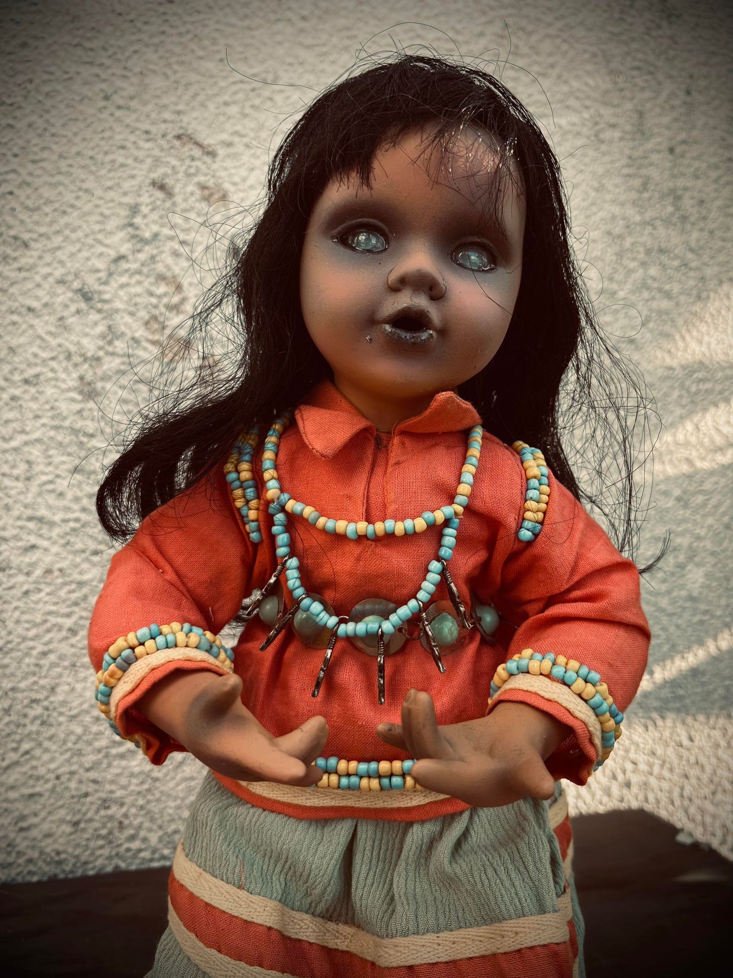 Meet Kimi 12" Doll Porcelain Witchy Creepy Haunted Spirit Infected Scary Poltergeist Spooky Native American Possessed Gothic Positive Gift