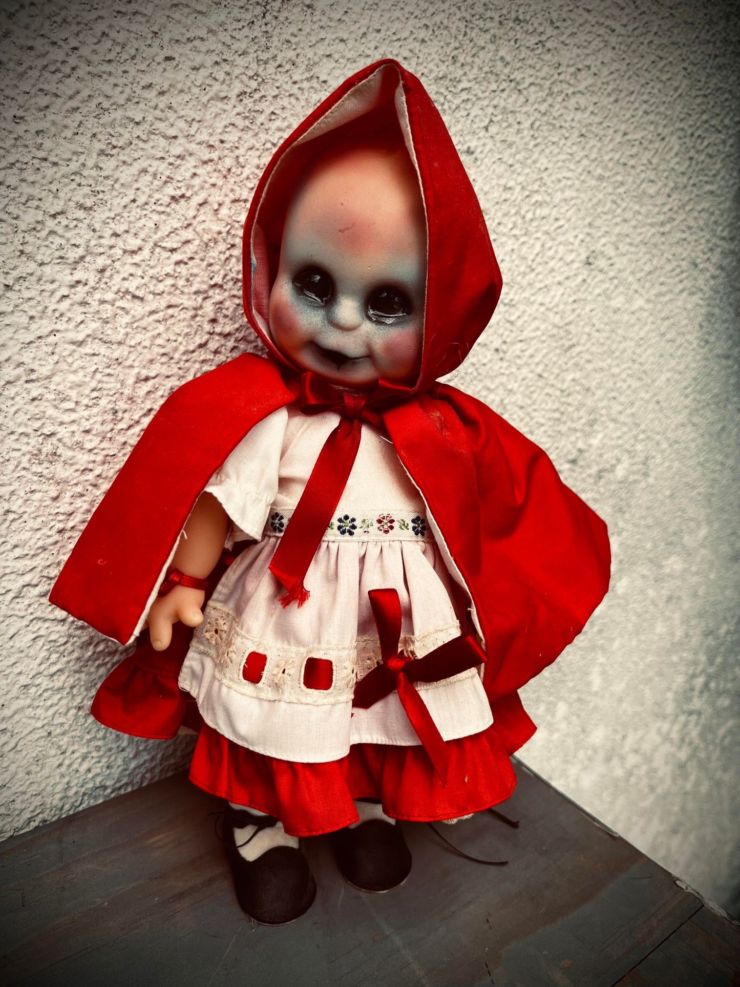 Meet Grace 11" Vinyl Doll Witchy Creepy Haunted Spirit Infected Scary Spooky Zombie Positive Energy Oddity Vessel Red Riding Hood Inspired