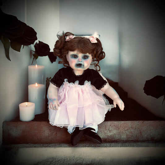 Meet Lou 17" Large Doll Porcelain Zombie Undead Witchy Creepy Haunted Spirit Infected Scary Spooky Possessed Positive Oddity Gift Idea