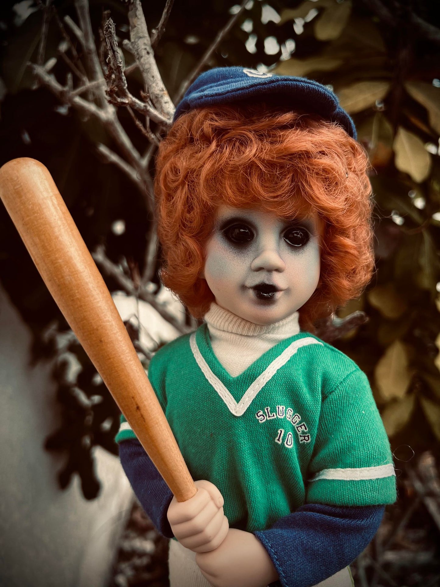 Meet Naomi 14" Doll Porcelain Zombie Undead Witchy Creepy Haunted Spirit Infected Scary Spooky Possessed Positive Oddity Gift Idea Baseball