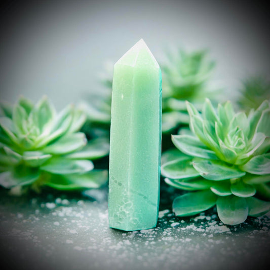 Aventurine Obelisk Tower Crystal Point Oddity, Witchcraft, Rituals, Energy Meditation spiritual, meditation, metaphysical