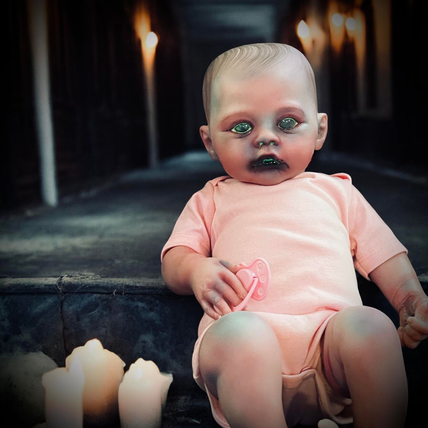 Meet Allison 19" Vinyl Reborn Baby Doll Witchy Creepy Haunted Spirit Infected Scary Spooky Zombie Positive Energy Oddity Gift Idea Vessel