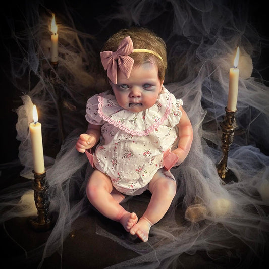 Meet Lillian 19" Vinyl Reborn Baby Doll Witchy Creepy Haunted Spirit Infected Scary Spooky Zombie Positive Energy Oddity Gift Idea Vessel