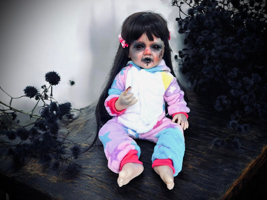 Meet Brianna 23" Vinyl Reborn Baby Doll Witchy Creepy Haunted Spirit Infected Unicorn Spooky Zombie Positive Energy Oddity Gift Idea Vessel