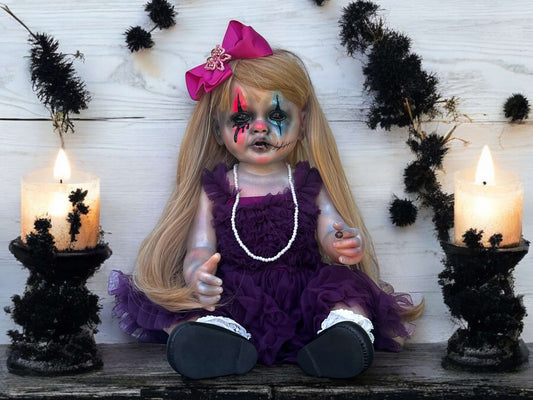 Meet Logan 23" Vinyl Reborn Baby Doll Deadly Clown Creepy Haunted Spirit Infected Scary Spooky Zombie Paranormal Energy Oddity Gift Idea