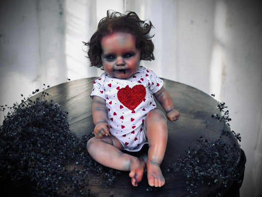 Meet Amirah 18" Vinyl Reborn Baby Doll Witchy Creepy Haunted Spirit Infected Scary Spooky Zombie Positive Energy Oddity Gift Idea Paranormal