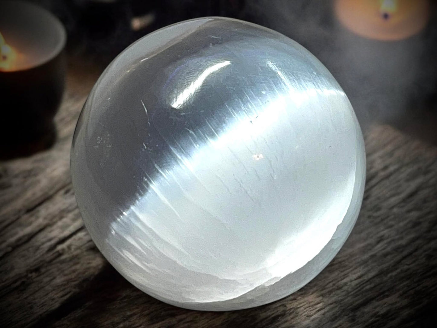 Selenite 25 mm Tumbled Stone Sphere Perfect Gift Idea Spiritual Wiccan Oddity Witchcraft Occult Idea Natural Stones Marble Spiritual Chakras