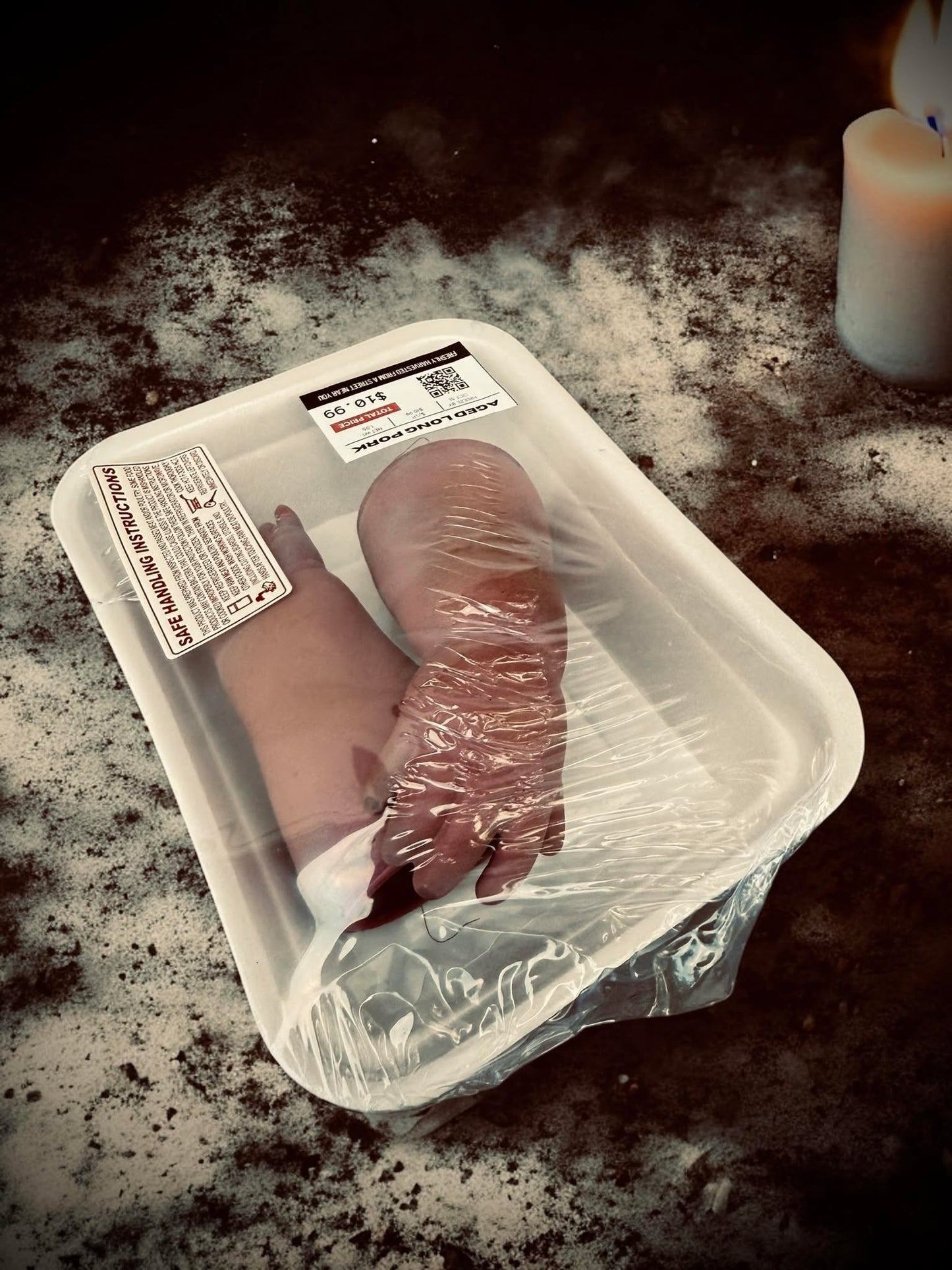 Packaged Meat Aged Long Pork Porcelain Doll Parts Butcher Gothic Voodoo Witchcraft Curiosity, Oddity, Unique Gift Idea Specimen 614 Hands