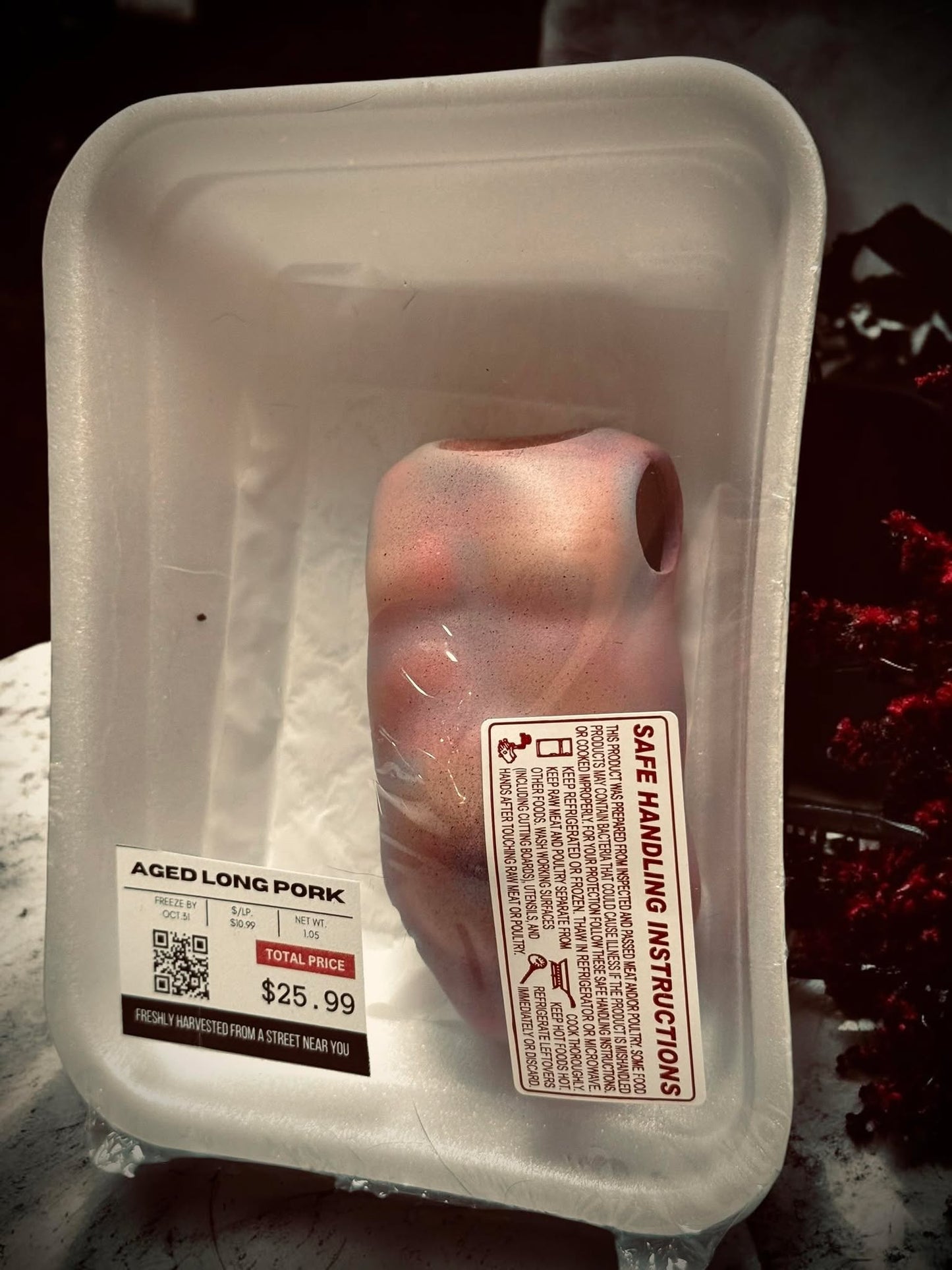 Packaged Meat Aged Long Pork Porcelain Doll Parts Butcher Gothic Voodoo Witchcraft Curiosity, Oddity, Unique Gift Idea Specimen 453 Torso