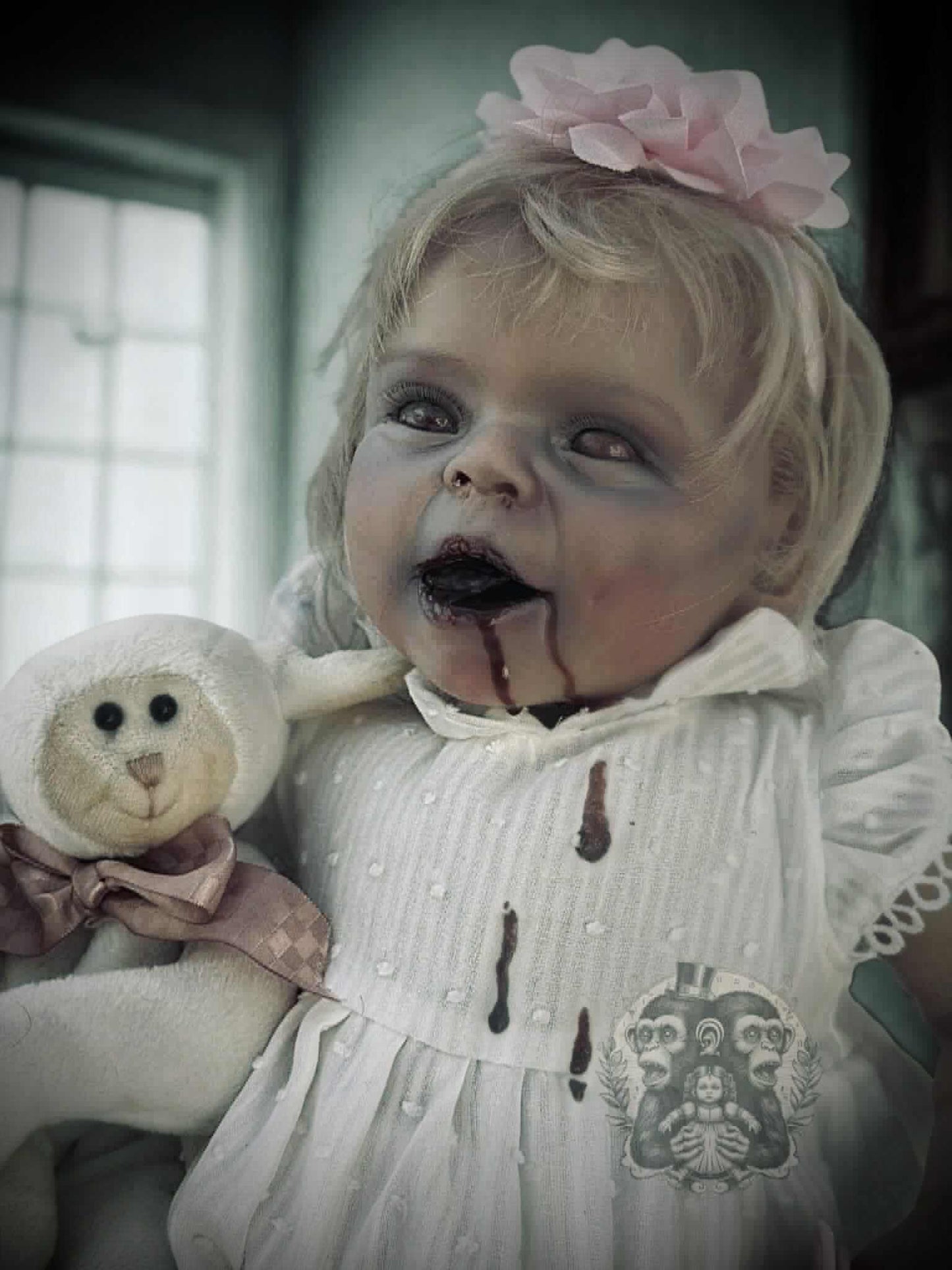 Lullaby of Little Elsbeth 19" OOAK Zombie Horror Doll Disturbing Oddity Scary Creepy Gift Idea Halloween Undead Baby Reborn