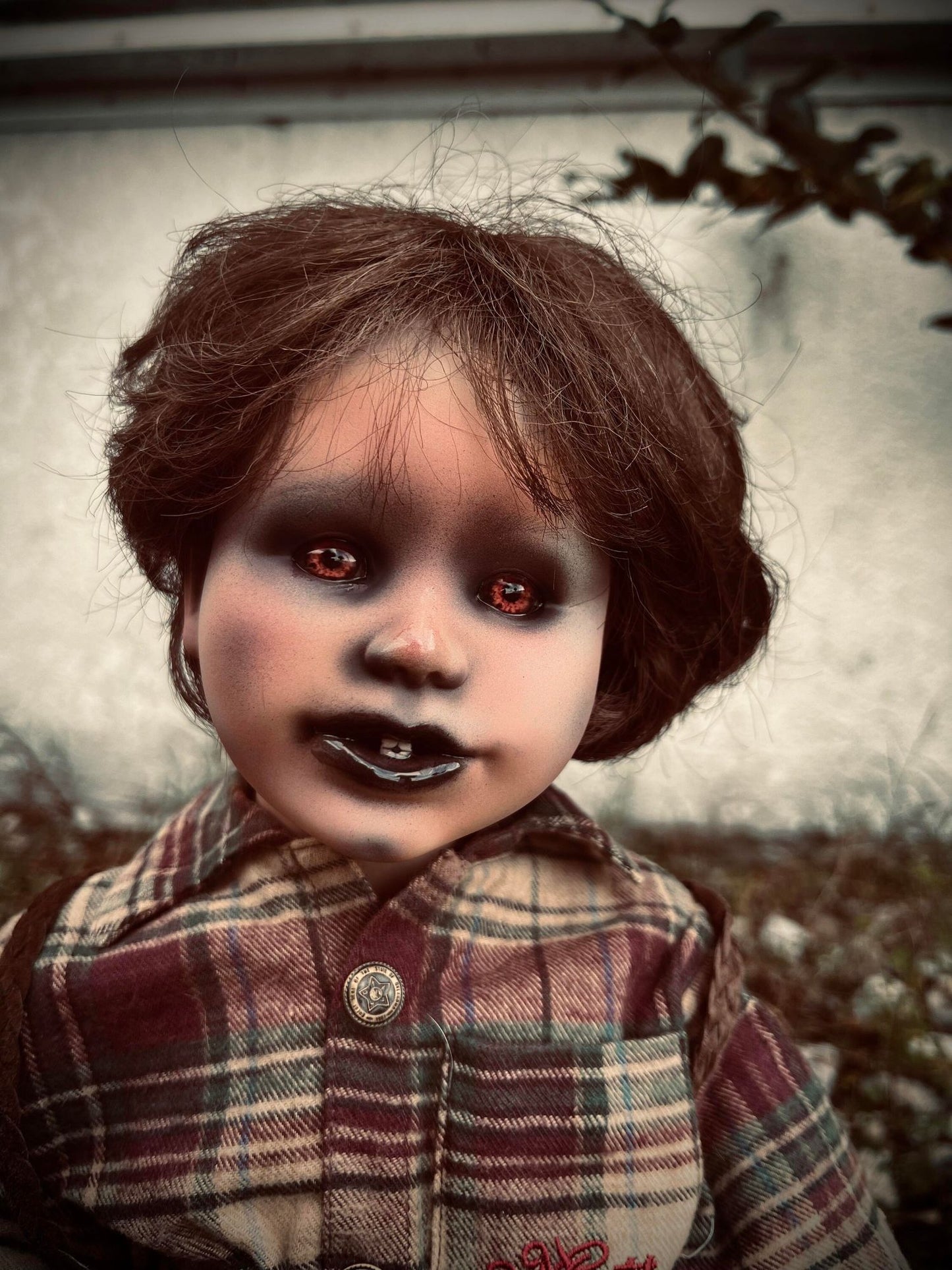 Meet Matt 24" Doll Porcelain Witchy Creepy Haunted Spirit Infected Scary Poltergeist Spooky Possessed Gothic Positive Gift Idea Red Eyes