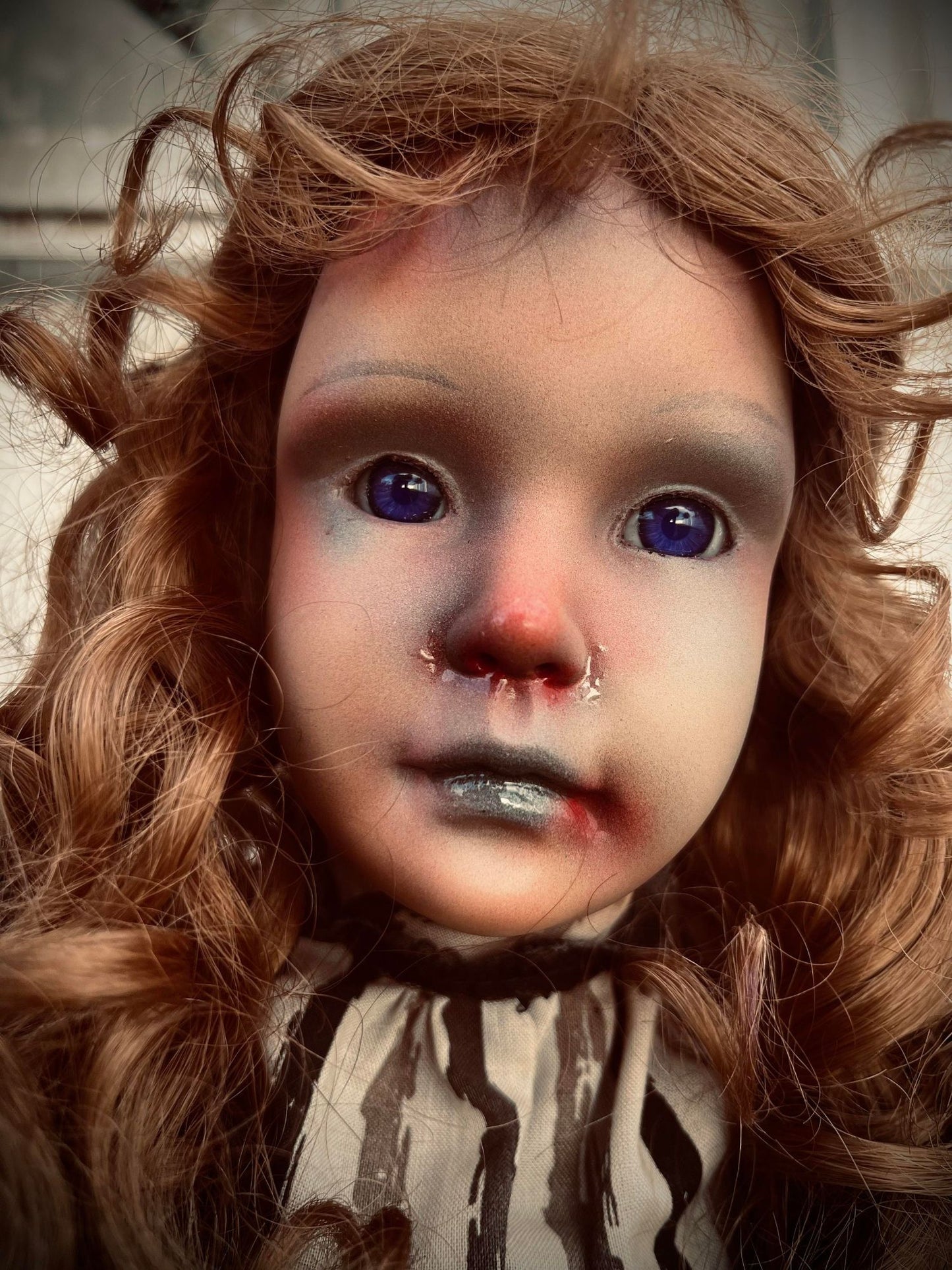 Meet Melissa 30" Doll Porcelain Witchy Creepy Haunted Spirit Infected Scary Poltergeist Spooky Purple Eyes Possessed Gothic Positive Gift