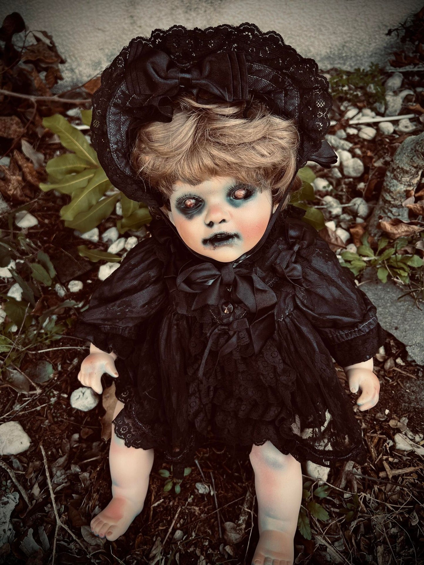 Meet Gwen 23" Doll Porcelain Witchy Creepy Haunted Spirit Infected Scary Spooky Zombie Possessed Gothic Positive Energy Undead Occult