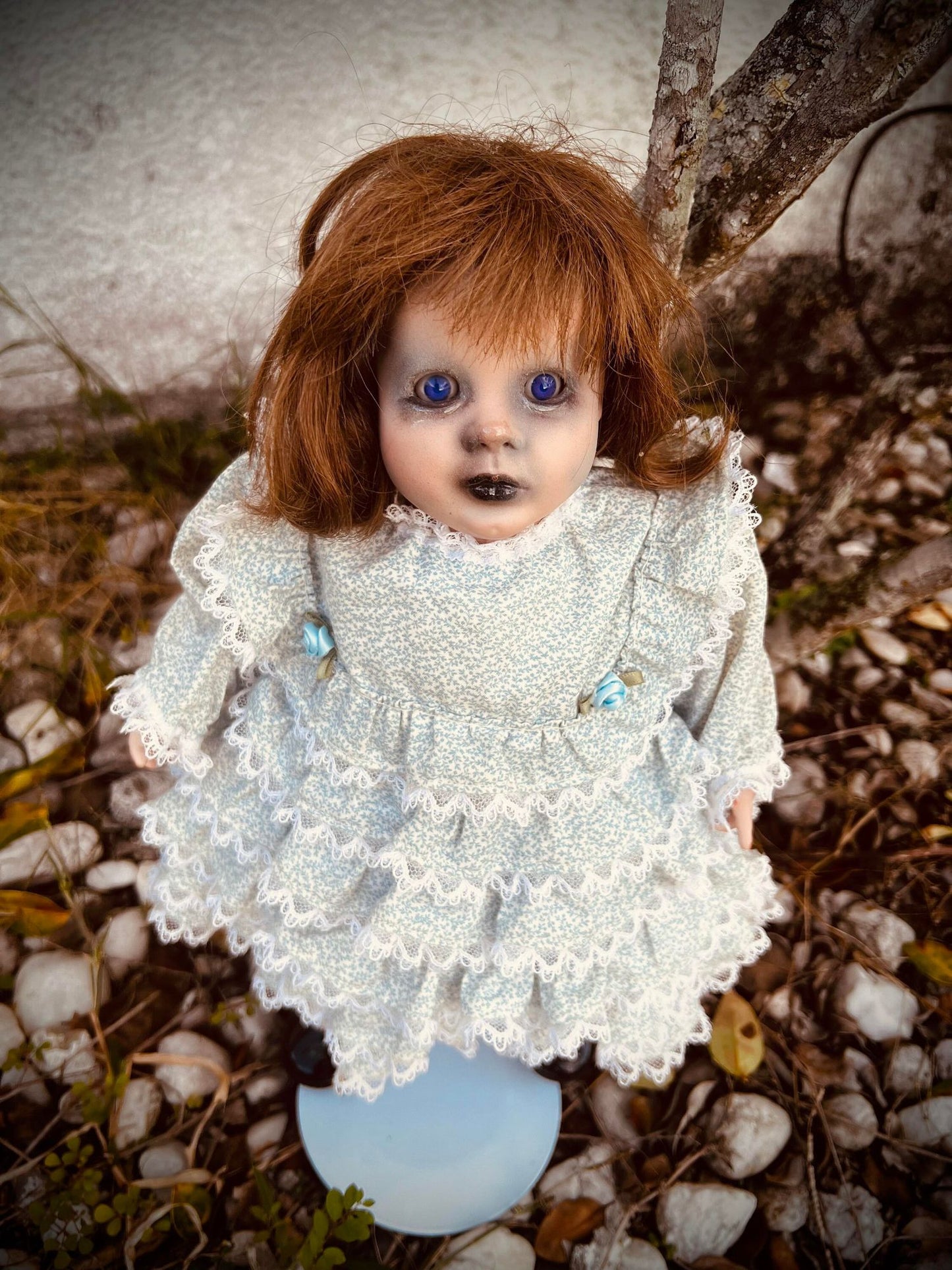 Meet Wilma 13" Doll Porcelain Witchy Creepy Haunted Spirit Infected Scary Poltergeist Spooky Purple Eyes Possessed Gothic Positive Gift