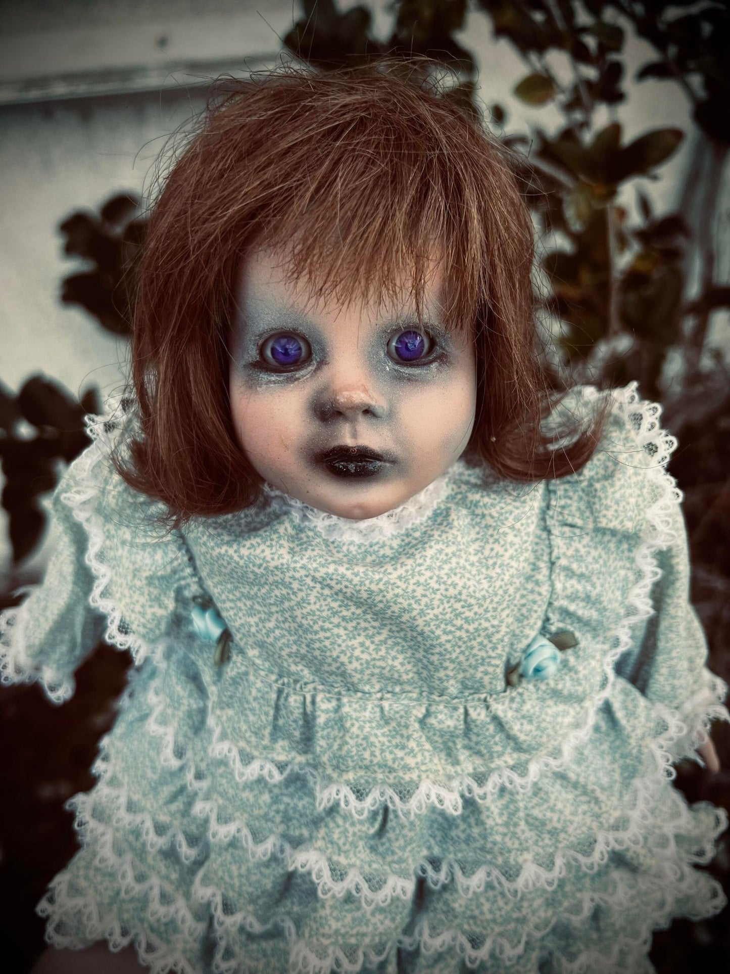 Meet Wilma 13" Doll Porcelain Witchy Creepy Haunted Spirit Infected Scary Poltergeist Spooky Purple Eyes Possessed Gothic Positive Gift