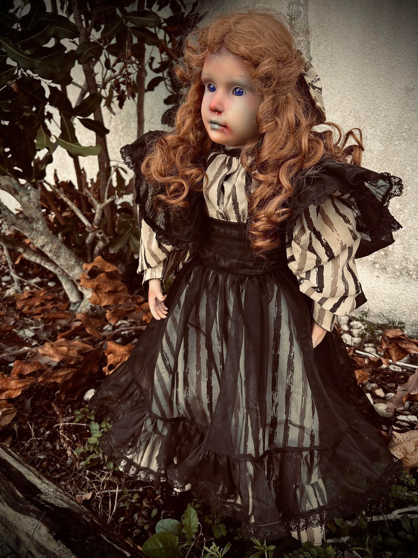 Meet Melissa 30" Doll Porcelain Witchy Creepy Haunted Spirit Infected Scary Poltergeist Spooky Purple Eyes Possessed Gothic Positive Gift