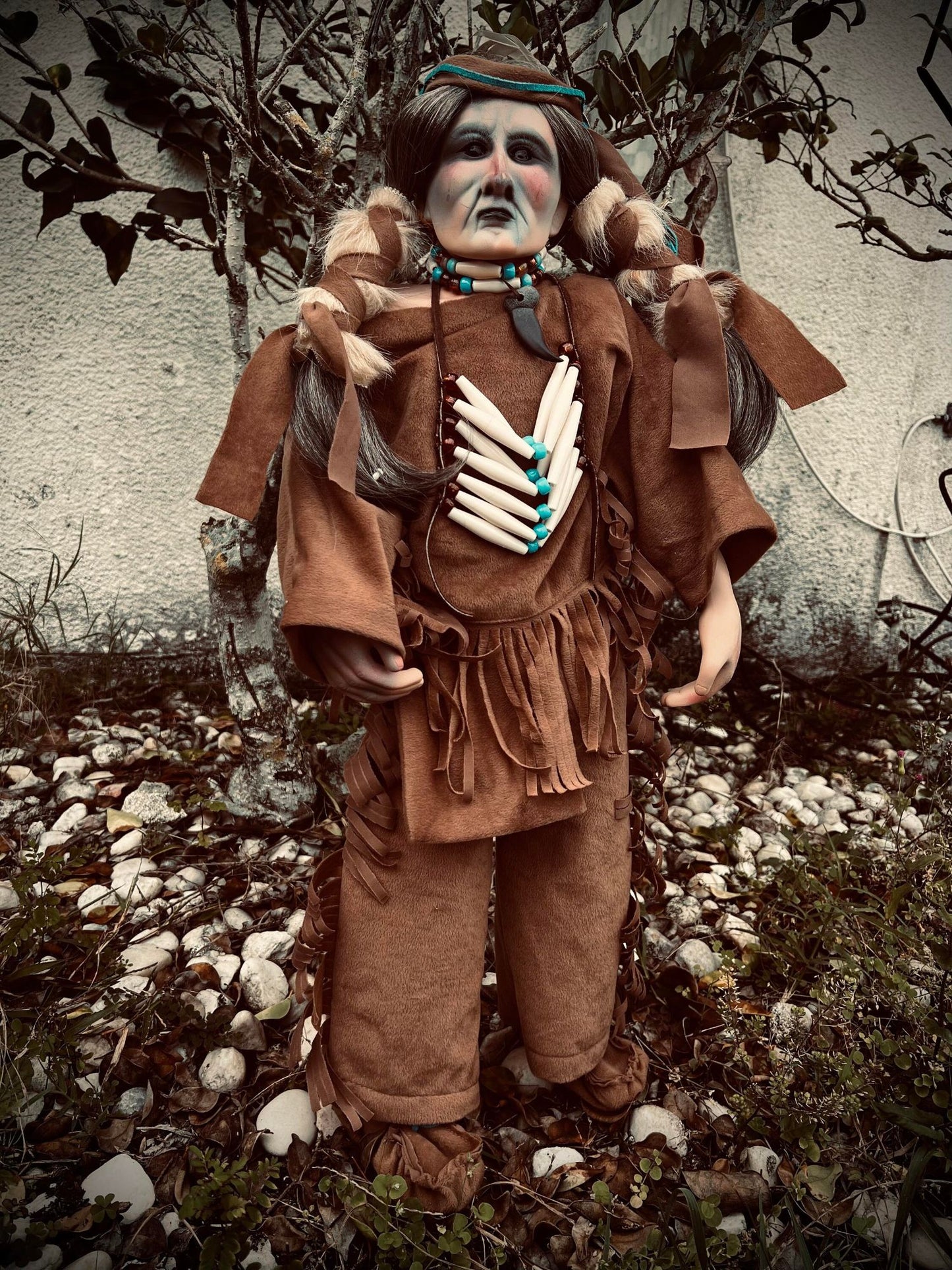 Meet Alo 26" Doll Porcelain Witchy Creepy Haunted Spirit Infected Scary Poltergeist Spooky Native American Possessed Gothic Positive Gift