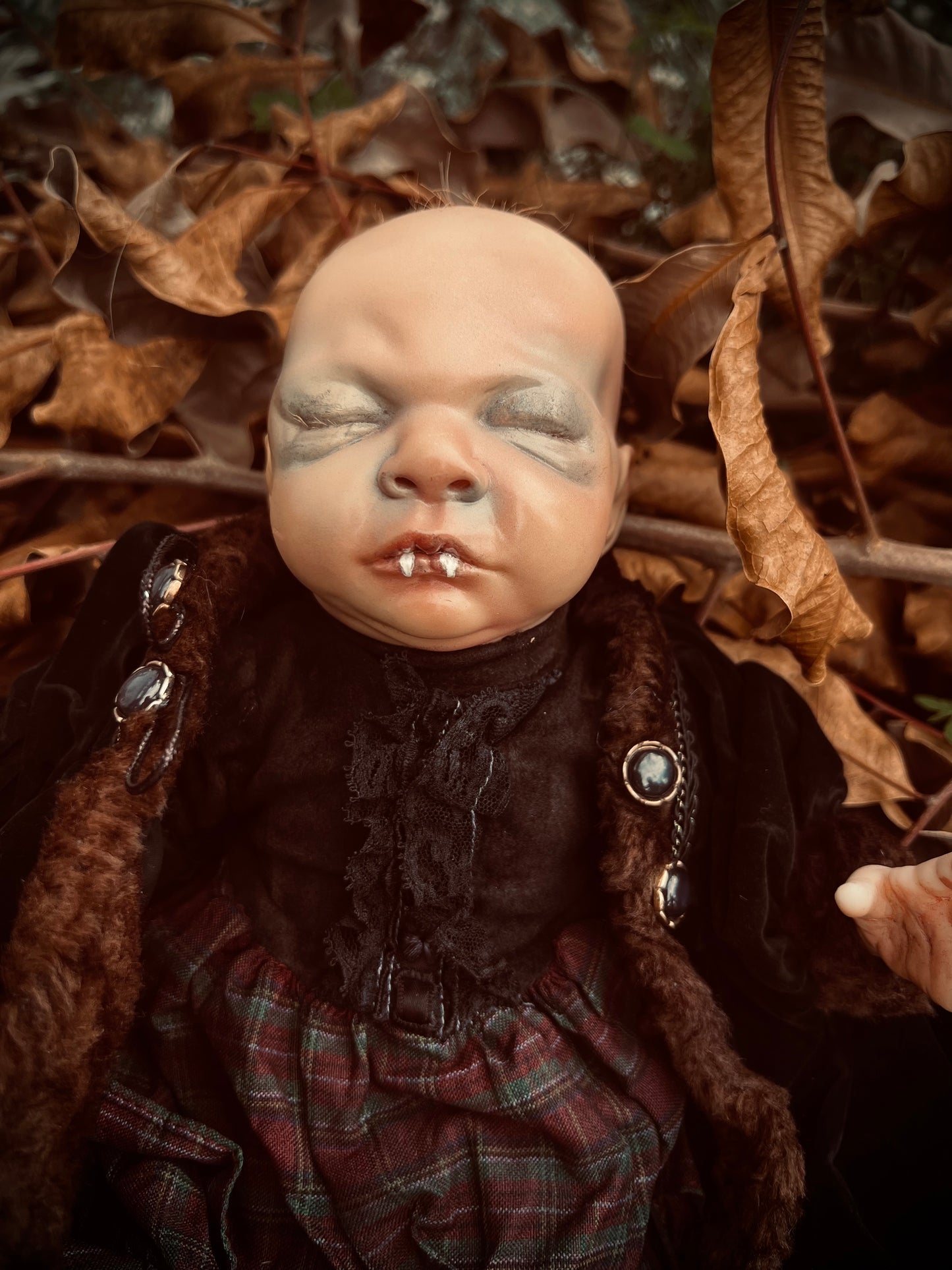 Meet Delilah Jade 13" Lifelike Reborn Baby Doll Vinyl Witchy Creepy Haunted Spirit Infected Scary Spooky Wicca Possessed Gothic Vampire