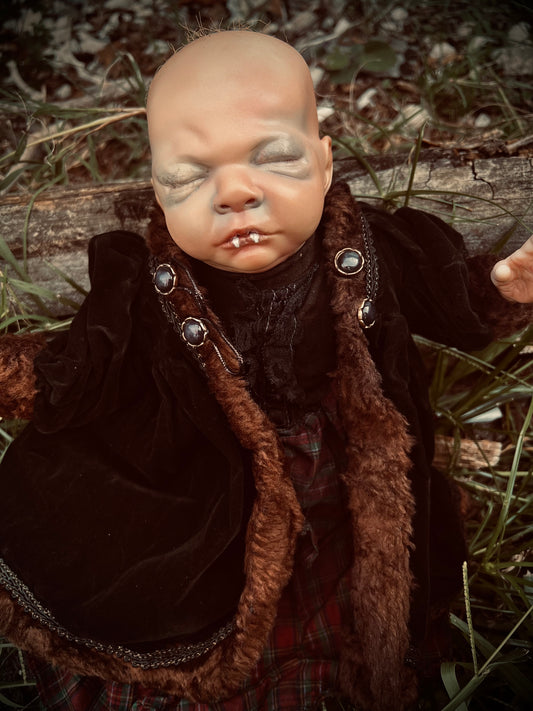 Meet Delilah Jade 13" Lifelike Reborn Baby Doll Vinyl Witchy Creepy Haunted Spirit Infected Scary Spooky Wicca Possessed Gothic Vampire