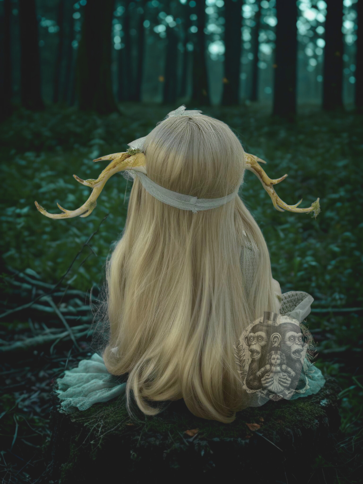 Faye of the Mosswood Hollow 22" OOAK Zombie Horror Doll Disturbing Oddity Scary Creepy Gift Idea Halloween Undead baby Reborn