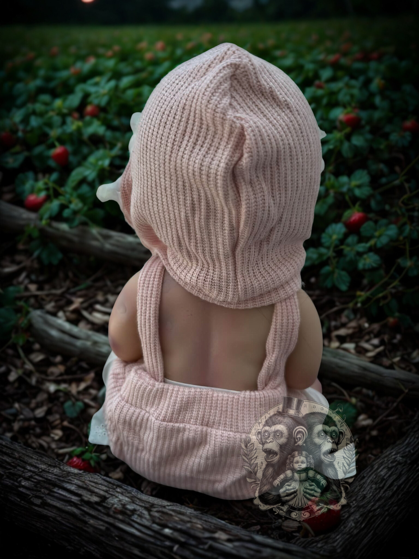 Clara Rose — The Strawberry Patch Child 22" OOAK Zombie Horror Doll Disturbing Oddity Scary Creepy Gift Idea Halloween Undead Baby Reborn