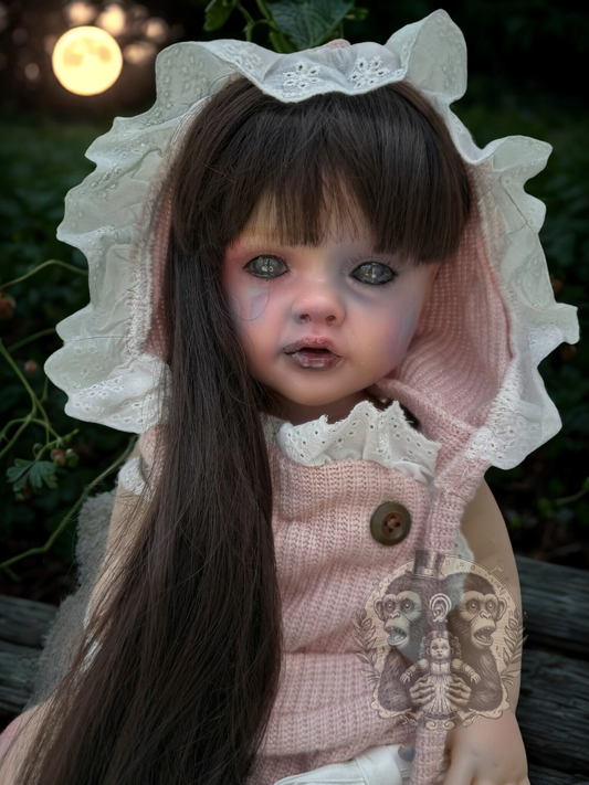 Clara Rose — The Strawberry Patch Child 22" OOAK Zombie Horror Doll Disturbing Oddity Scary Creepy Gift Idea Halloween Undead Baby Reborn
