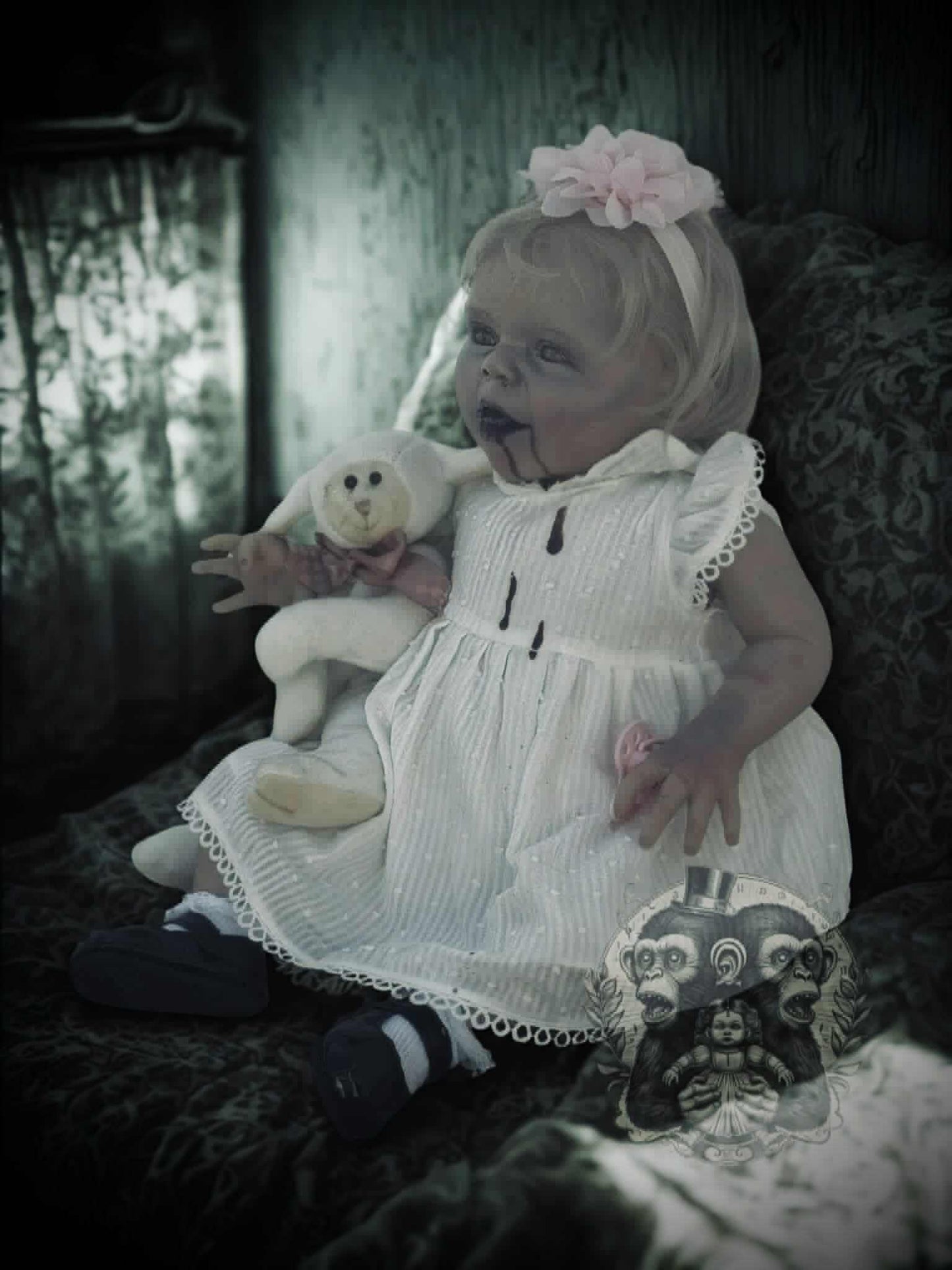 Lullaby of Little Elsbeth 19" OOAK Zombie Horror Doll Disturbing Oddity Scary Creepy Gift Idea Halloween Undead Baby Reborn