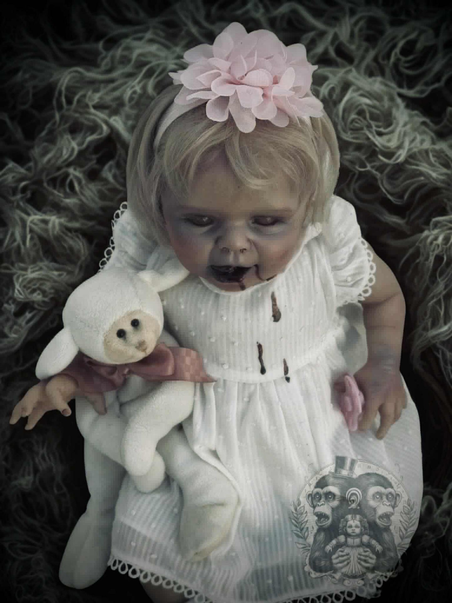 Lullaby of Little Elsbeth 19" OOAK Zombie Horror Doll Disturbing Oddity Scary Creepy Gift Idea Halloween Undead Baby Reborn