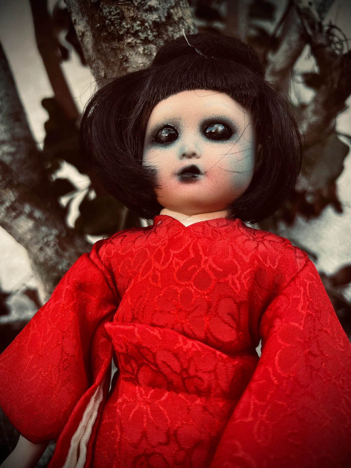 Meet Rea 11 " Mini Haunt Doll Porcelain Creepy Haunted Spirit Infected Scary Poltergeist Spooky Zombie Possessed Gothic Positive Energy